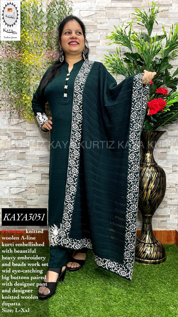 Buy Women's Winter wear Anarkali A Line Woolen Kurtis Set for Women Online  at Best Prices in India - JioMart.